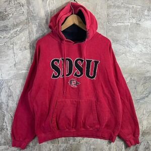 San Diego State University Aztecs red hoodie college Men's Size XL Embroidered
